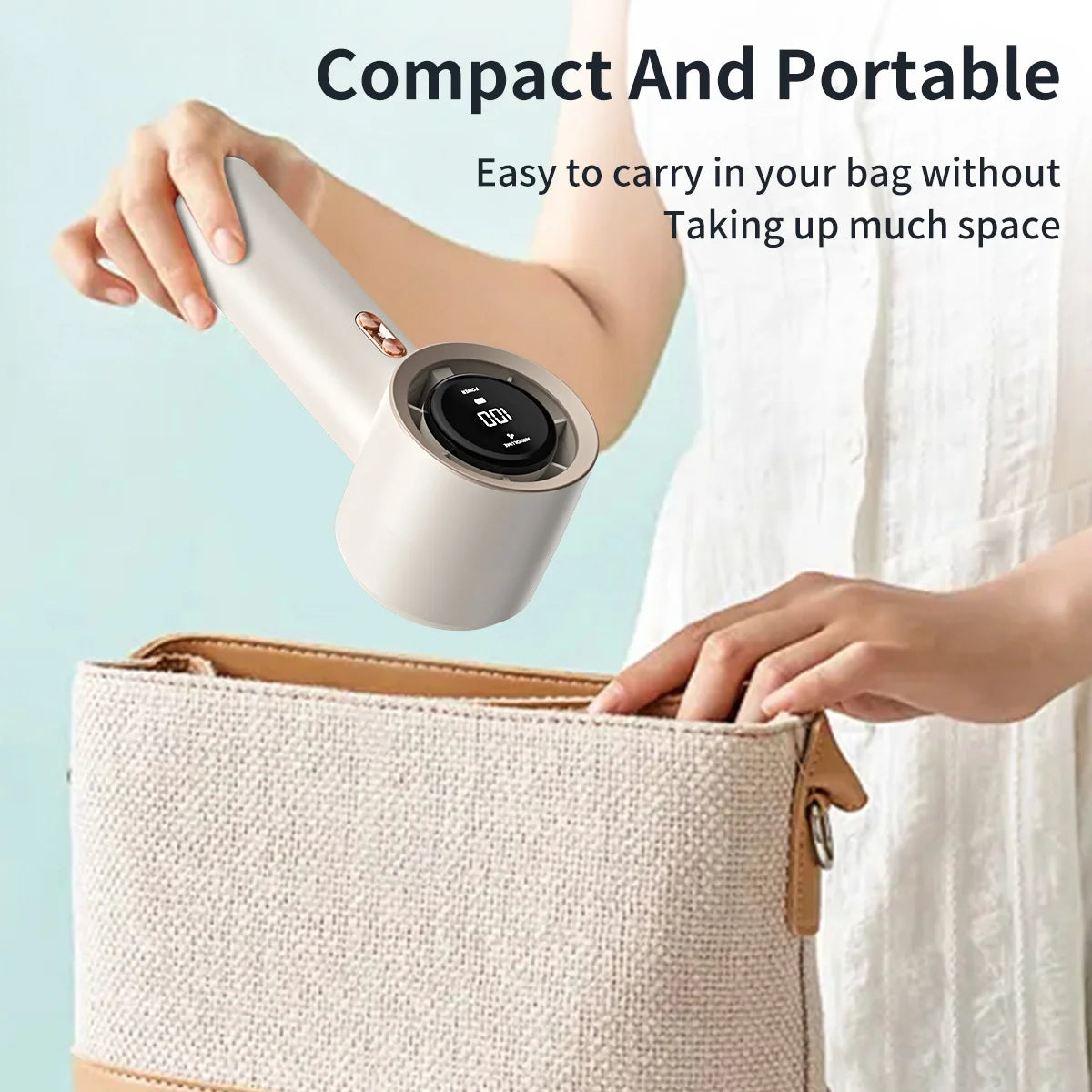 Powerful Rechargeable Brushless Mini Fan 199 Gear Wind Portable Handheld Turbo Fan for Outdoor Activities, Travel, Working