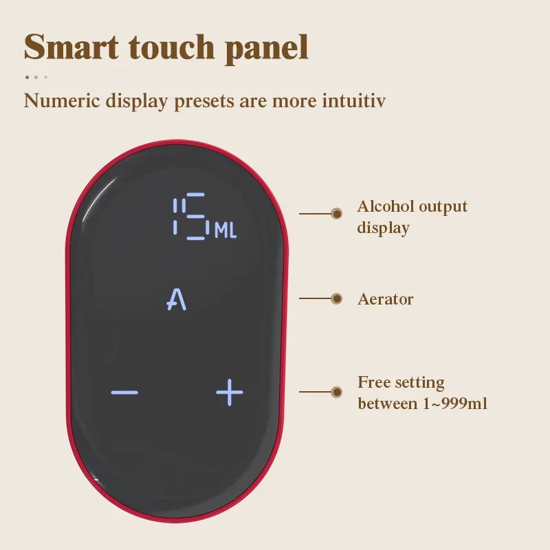 Smart Electric Digital Wine Dispenser Wine Suitable for More than 100 Kinds of Bottle Mouths